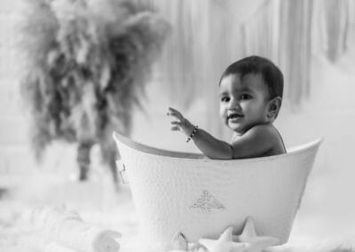 Sarah's Newborn Photography by Adithi Media in Karur – Tender, timeless moments captured with love and care.