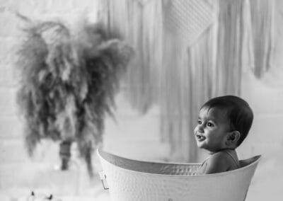 Sarah's Newborn Photography by Adithi Media in Karur – Tender, timeless moments captured with love and care.