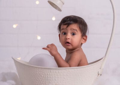 Varun Aadhitya's Newborn Photography by Adithi Media in Karur – Capturing precious newborn moments with warmth and creativity.